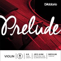 D'Addario J812 4/4M Prelude 4/4 Scale Medium Tension Single A String for Violin