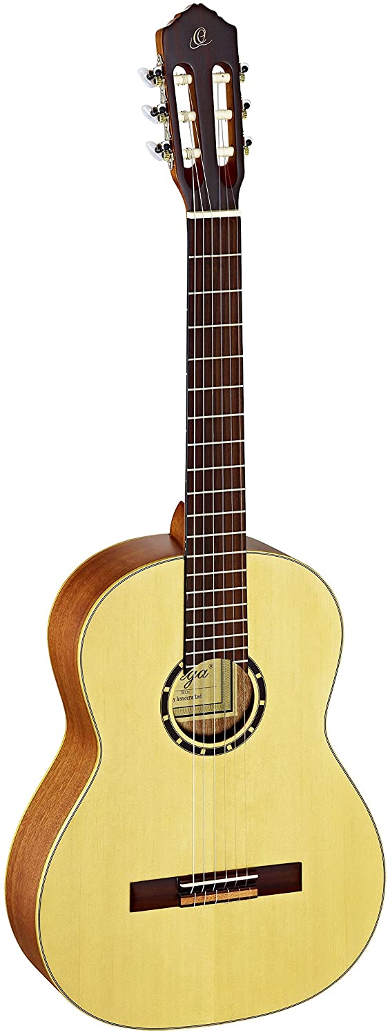 Ortega Guitars 4/4 Classical Guitar - Family Series - Including Gig Bag - Spruce, Mahogany, Natural (R121)
