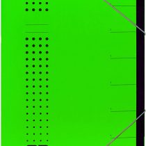 ELBA 400002025 File Folder Chic Pack of 5 A4 7 Compartments with Blank Tabs Cardboard in Green, Pack of 5