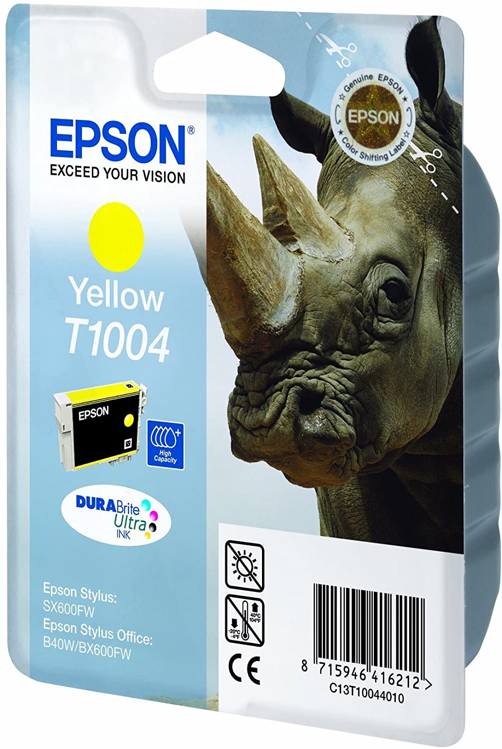 Epson T1004 Yellow Ink Cartridge for SX600FW, B40W/BX600FW, Genuine, Amazon Dash Replenishment Ready - Image 2