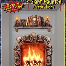 Forum Novelties X68913 Party Supplies Haunted House Giant Wall Decoration, Plastic, Fireplace