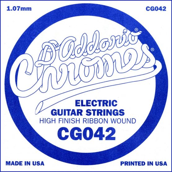 D'Addario .042 Flat Wound Single String for Electric Guitar