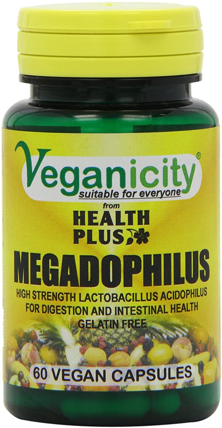 Veganicity Megadophilus : 1.25 Billion Pro-biotic Digestive Health Supplement : 60 Vcaps, 60 count (Pack of 1)