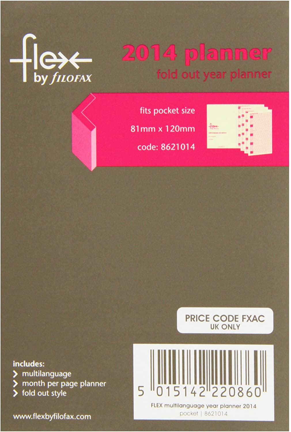 Filofax Pocket Multi Language Horizontal Planner 2014 - Image 2