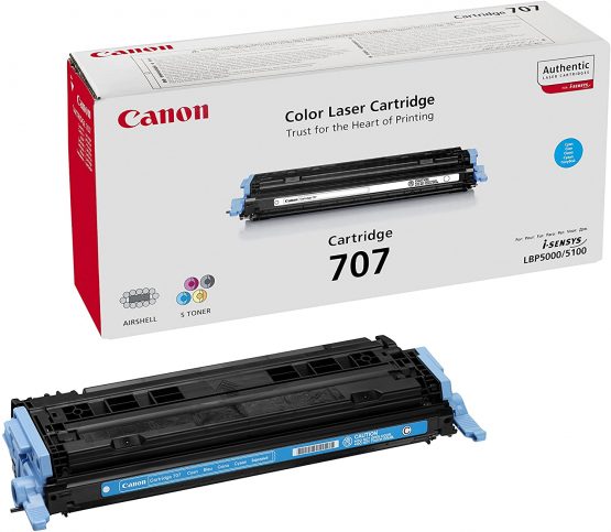 Canon i-SENSYS LBP-5000 LBP5000 707 CRG707C CRG707 C - laser toner cartridge - 1 x cyan blue
