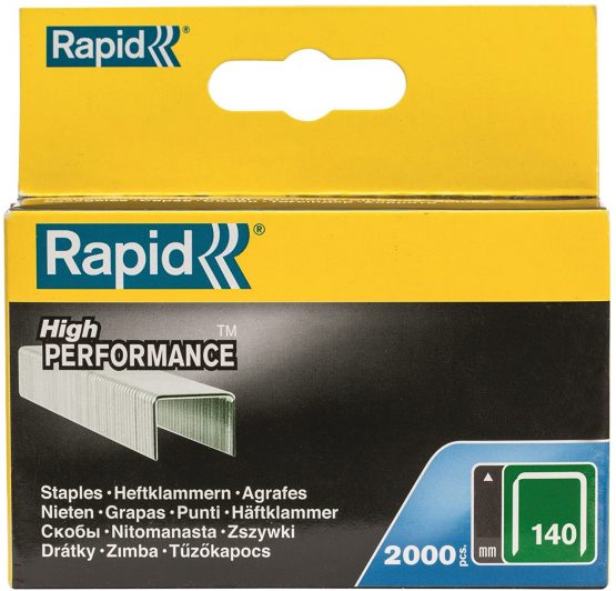 Rapid RPD1408 High Performance Staples, No.140, Leg Length 8 mm, 11908131 - 2000 Pieces