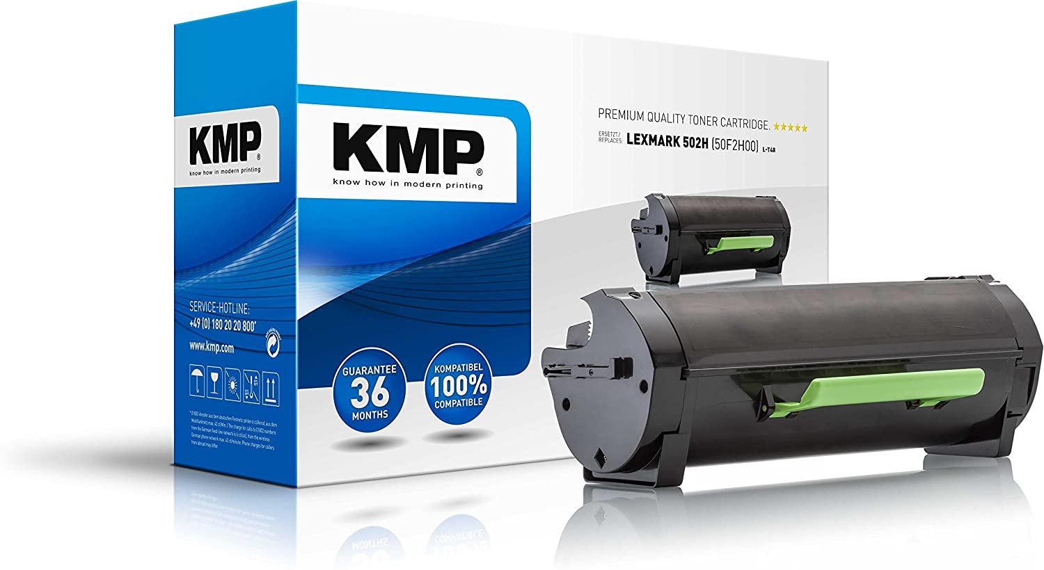 KMP L-T48 Toner Replaces Lexmark 502H 50F2H00 Black