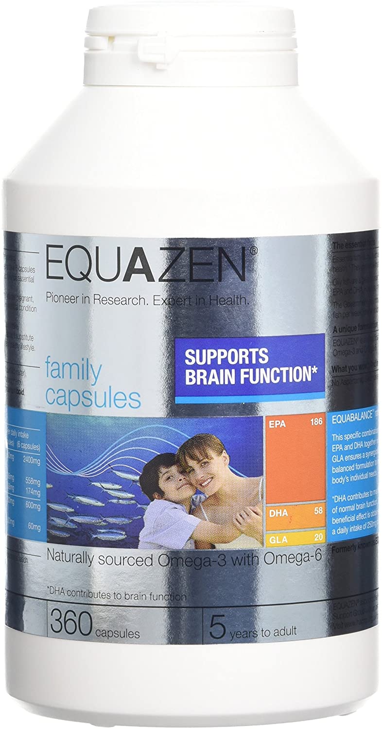Equazen® Omega 3 & 6 Capsules, Brain & Cognitive Support, DHA, EPA & GLA, Clinically Researched 9:3:1 Formula