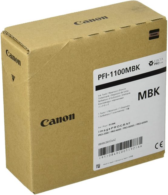 Canon 0849C001 Ink PFI1100MBK Matte Black 160 ml