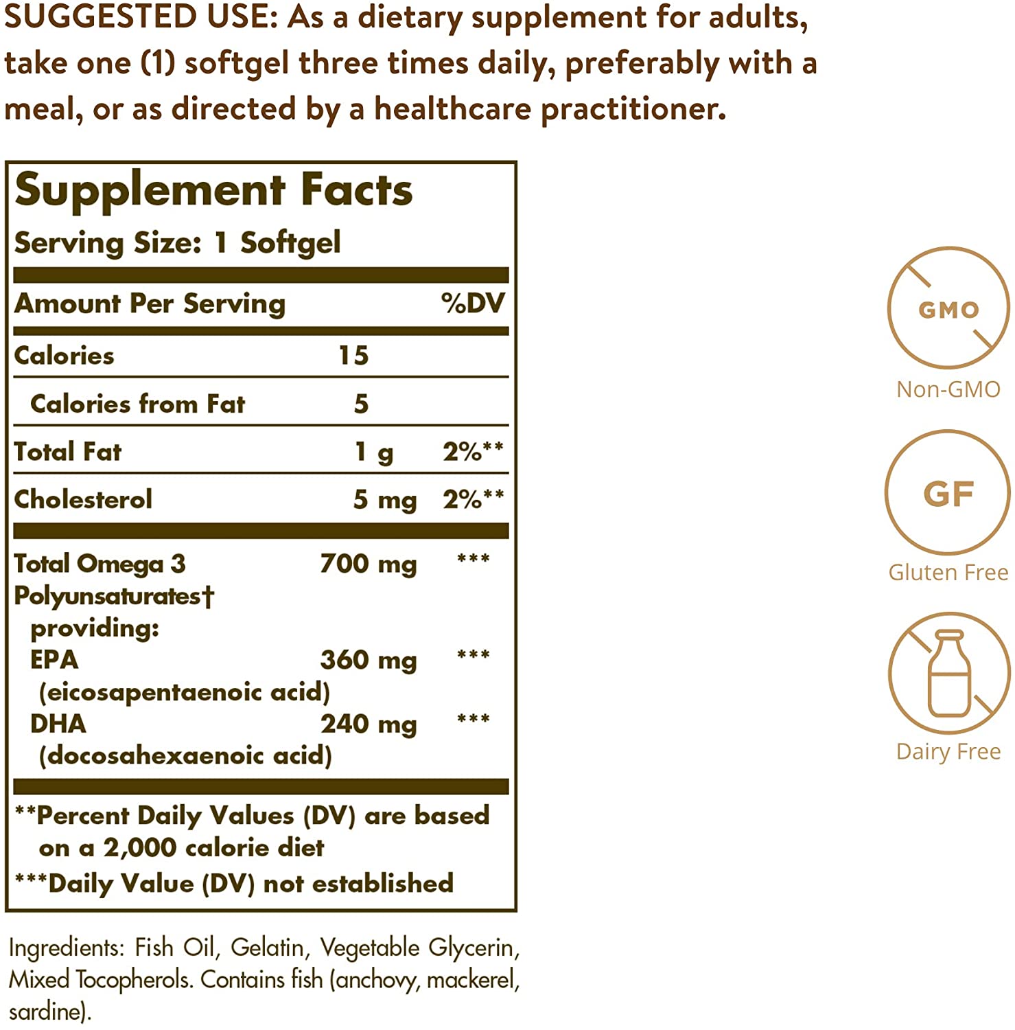 Solgar Omega-3 Double Strength Softgels, Pack of 60, for a Healthy Heart Brain and Vision - Image 2