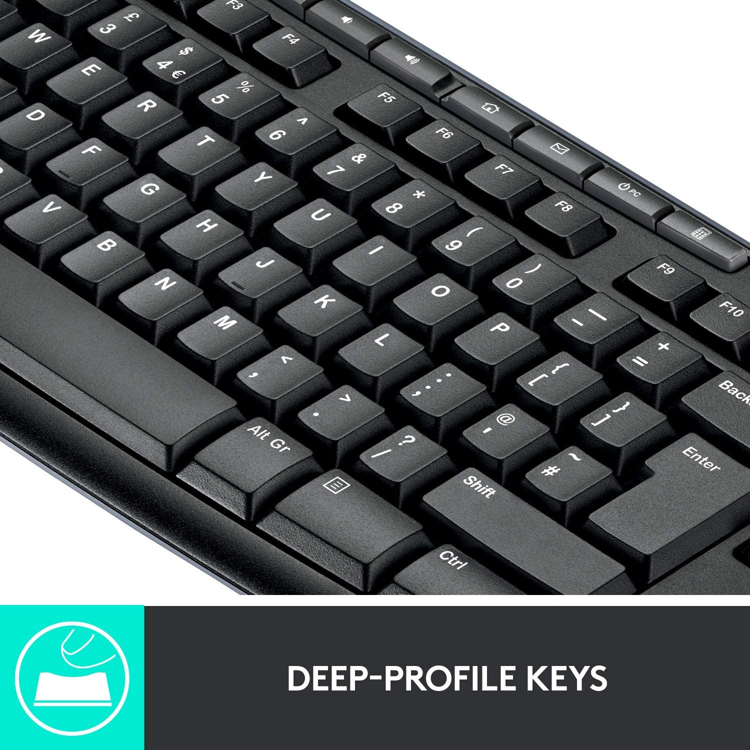 Logitech MK270 Wireless Keyboard and Mouse Combo for Windows 2.4 GHz Wireless, Compact Mouse, 8 Multimedia and Shortcut Keys - Image 4