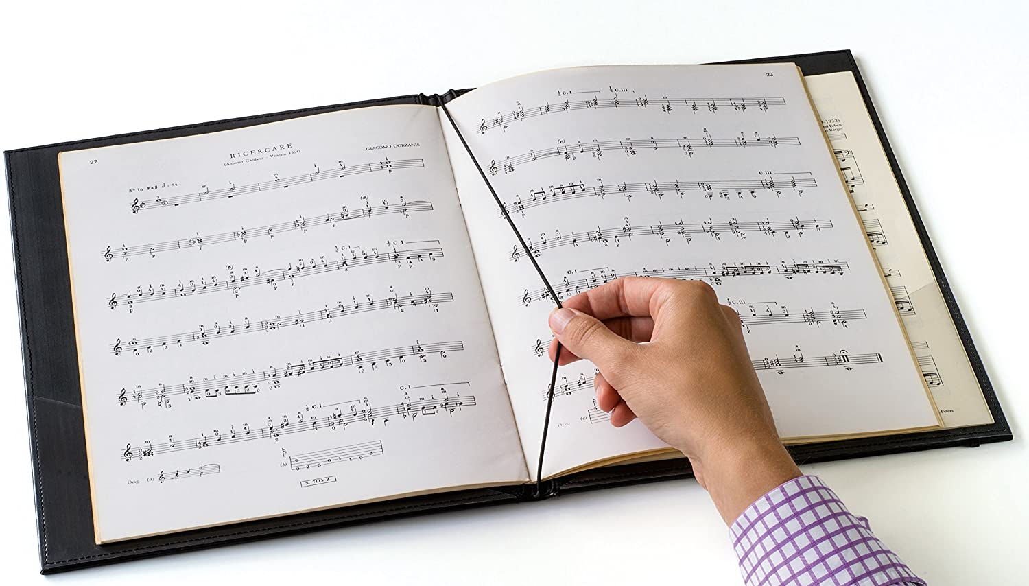 LEUCHTTURM1917 (339269) Music Portfolio DIN A4, Synthetic Leather, Without Elastic Strap, black, 265 x 335 mm - Image 2