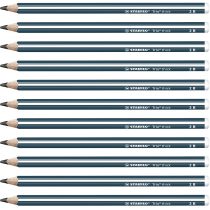 Graphite Pencil - STABILO Trio thick 2B Petrol Box of 12