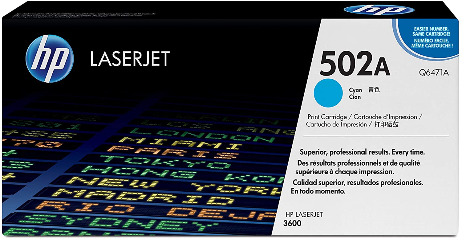 HP Q6471A 502A Original LaserJet Toner Cartridge, Cyan, Single Pack, Standard