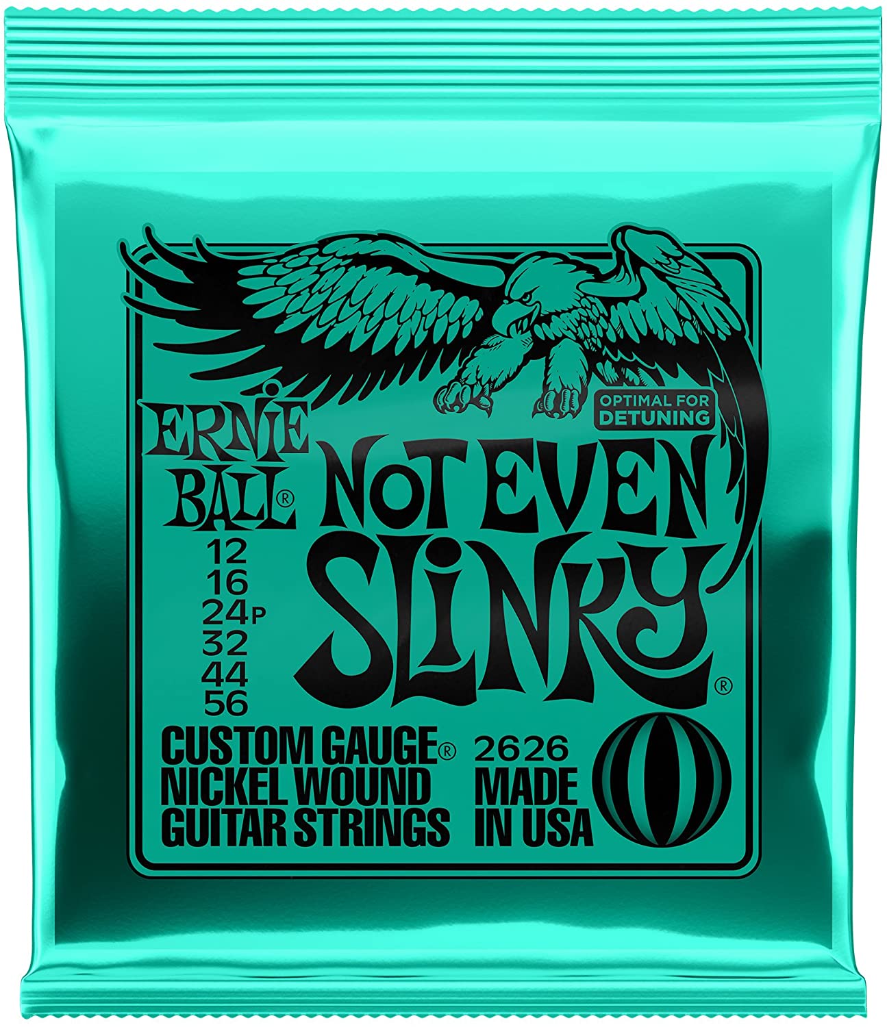 Ernie Ball Not Even Slinky Nickel Wound Electric Guitar Strings - 12-56 Gauge, Not Even (12-56), Single Pack