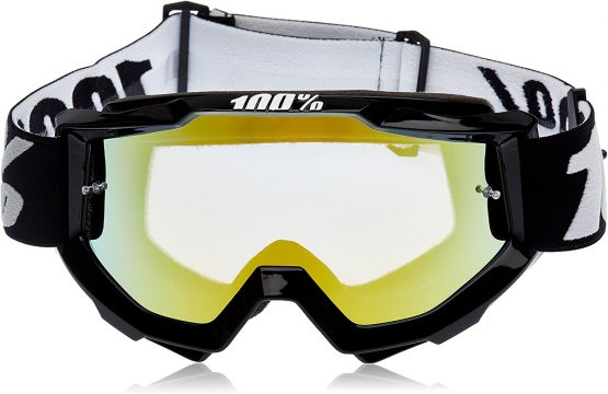 100% Men Accuri Mirror Gold Lens Motocross/Cycling Goggles - Tornado, One Size - Image 2