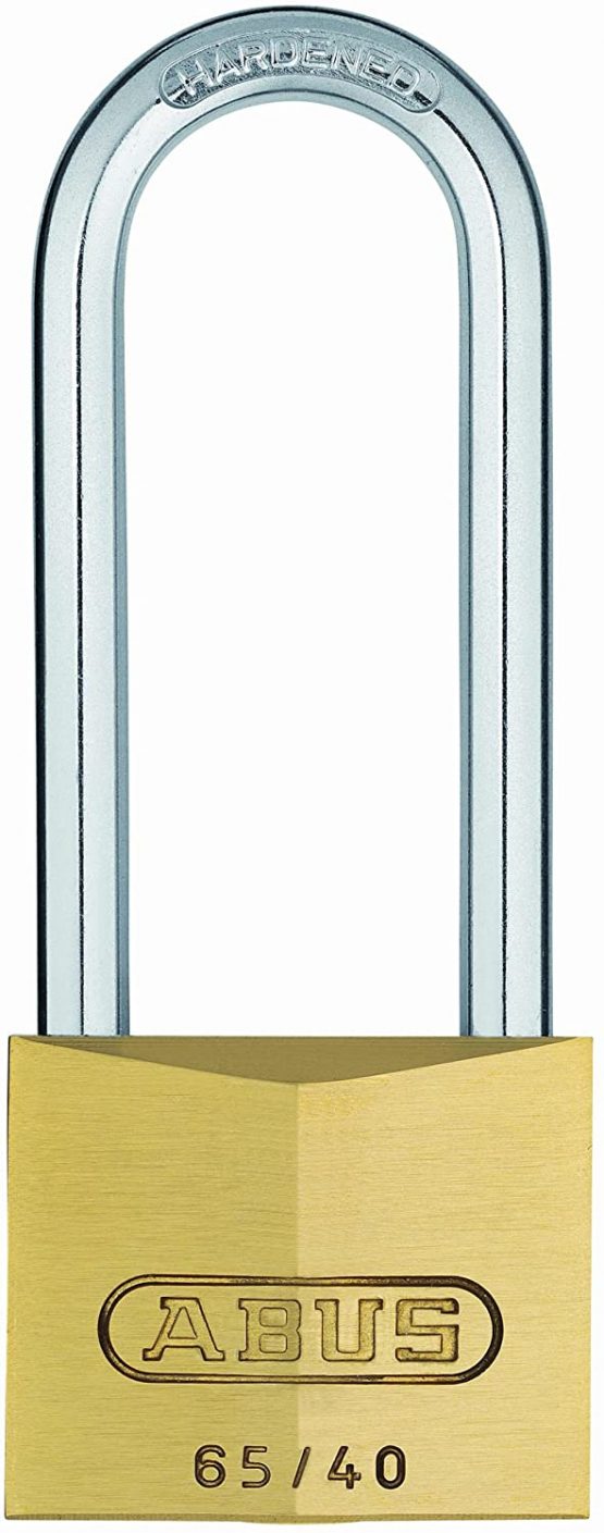ABUS 12016 63mm Long Shackle Brass Padlock with 6404 Alike Keyed