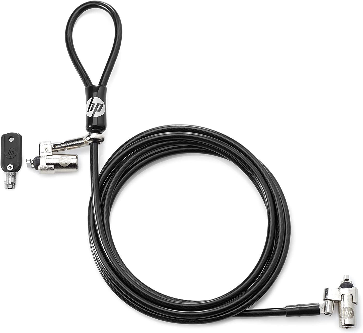 HP Dual Head Keyed Cable Lock, Schwarz
