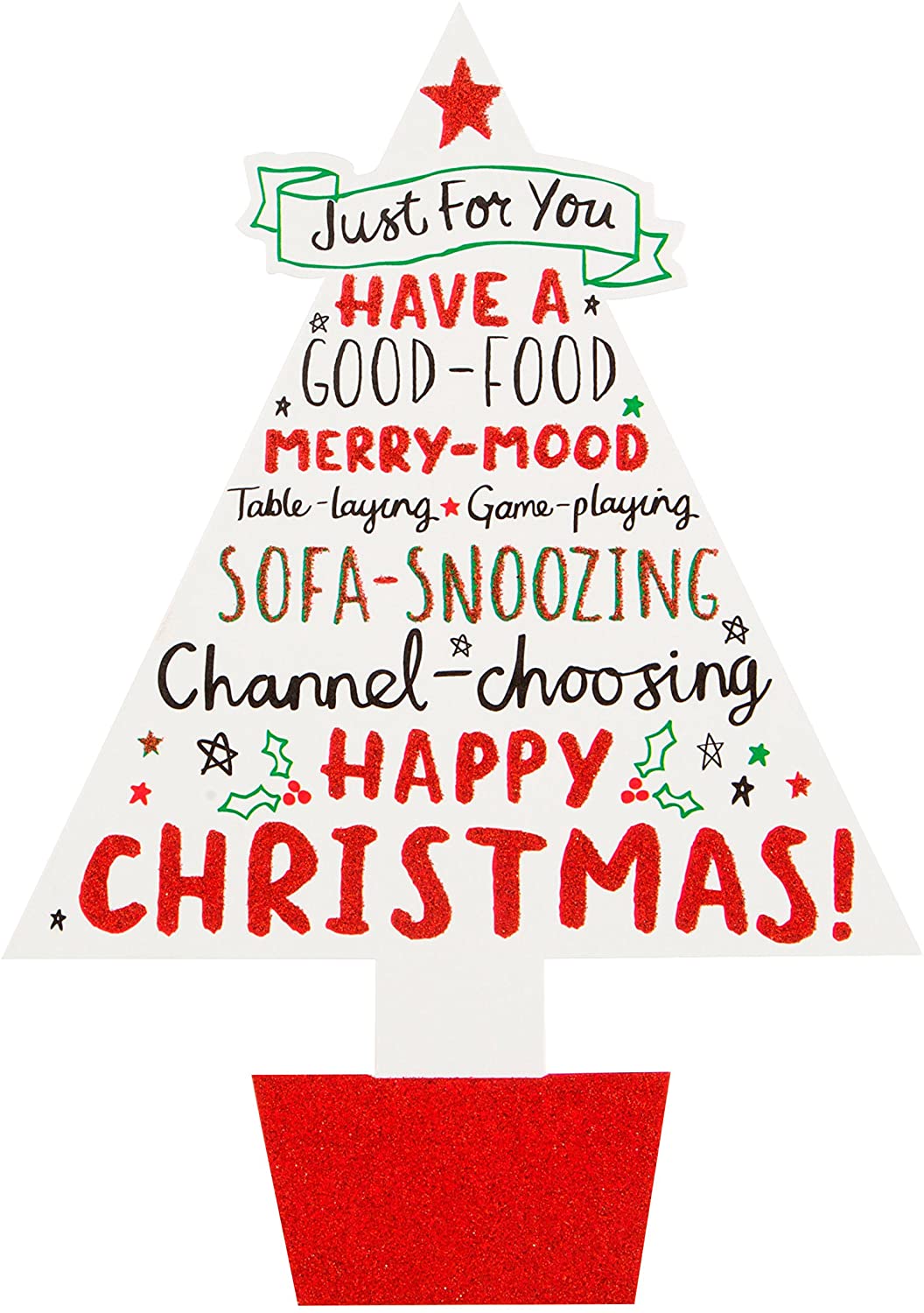 Hallmark Christmas Card 'Good Food Merry Mood' - Medium