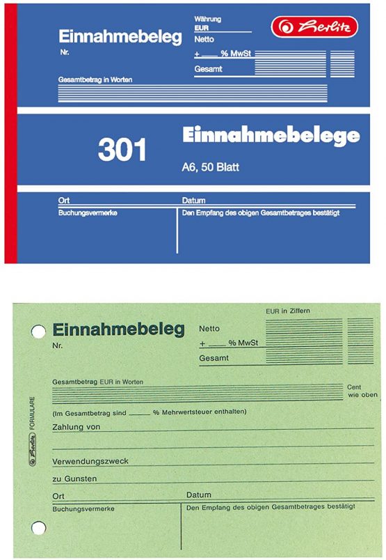 Herlitz Receipts A6,1 Piece,50 Sheets - Image 2