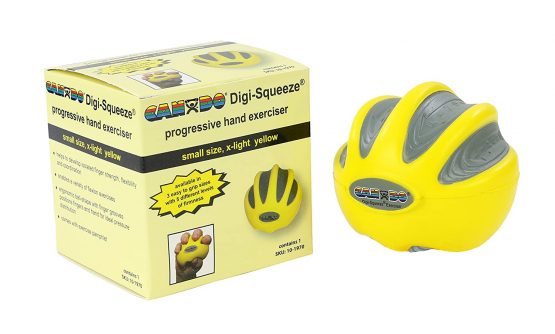 Hand exerciser - finger strengthener Cando Digi-Squeeze, yellow (very light)
