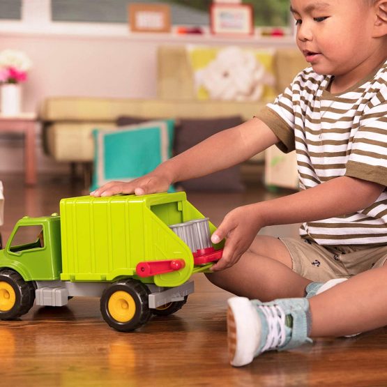 Battat BT2512Z Garbage Truck Toy, Lime Green - Image 2