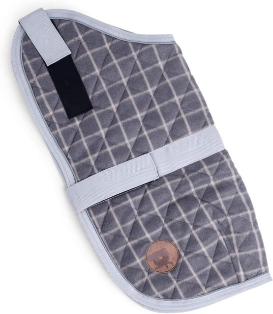 Petface Signature Check Pattern Quilted Dog Coat, 40 cm, Grey