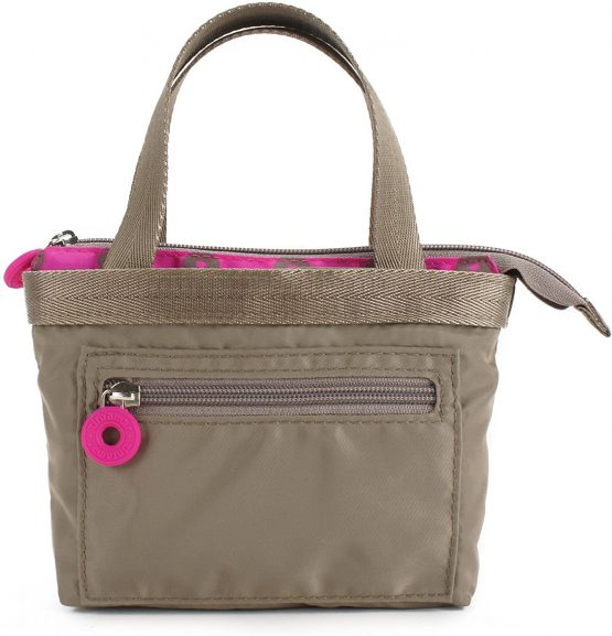 POCHETTE UNIVERSELLE HORIZONTALE GM TAUPE FUCHSIA
