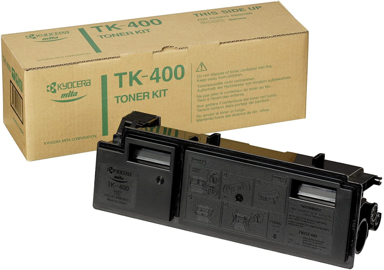 Kyocera Toner Cartridge TK-400 K, BLACK, 10.000 Pages Ultra High Standard Capacity Genuine Premium Printer Toner, 370PA0KL
