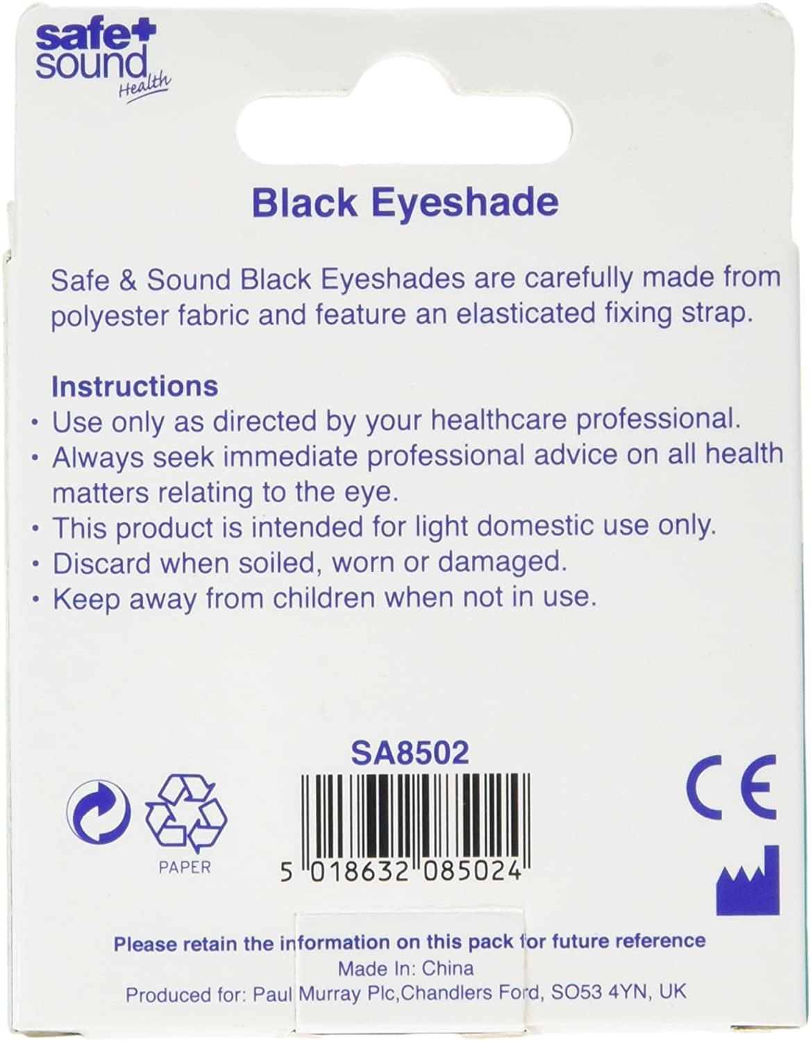 Safe & Sound Black Eyeshade - Image 3