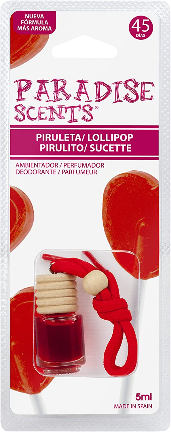 PARADISE SCENTS LOLLIPOP Car freshener Bottle to Hang, PER80164, Red, 5 ml (Pack of 1) - Image 2