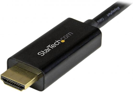 StarTech Mini DisplayPort to HDMI Adapter Cable - mDP to HDMI Adapter with Built-in Cable - Black - 5 m (15 ft.) - Ultra HD 4K 30Hz (MDP2HDMM5MB) - Image 4