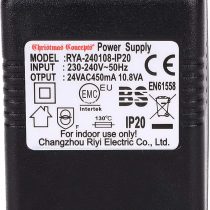 Christmas Concepts® 24v 450ma 10.8va AC Adaptor Without Lead - Suitable for Christmas Lights