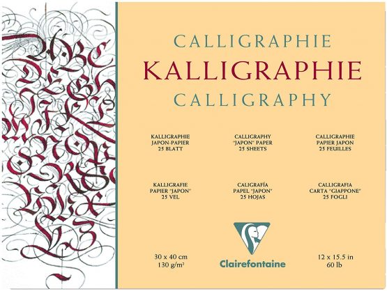 Clairefontaine Calligraphy Pad, 130 g, 30 x 40 cm, 25 Sheets