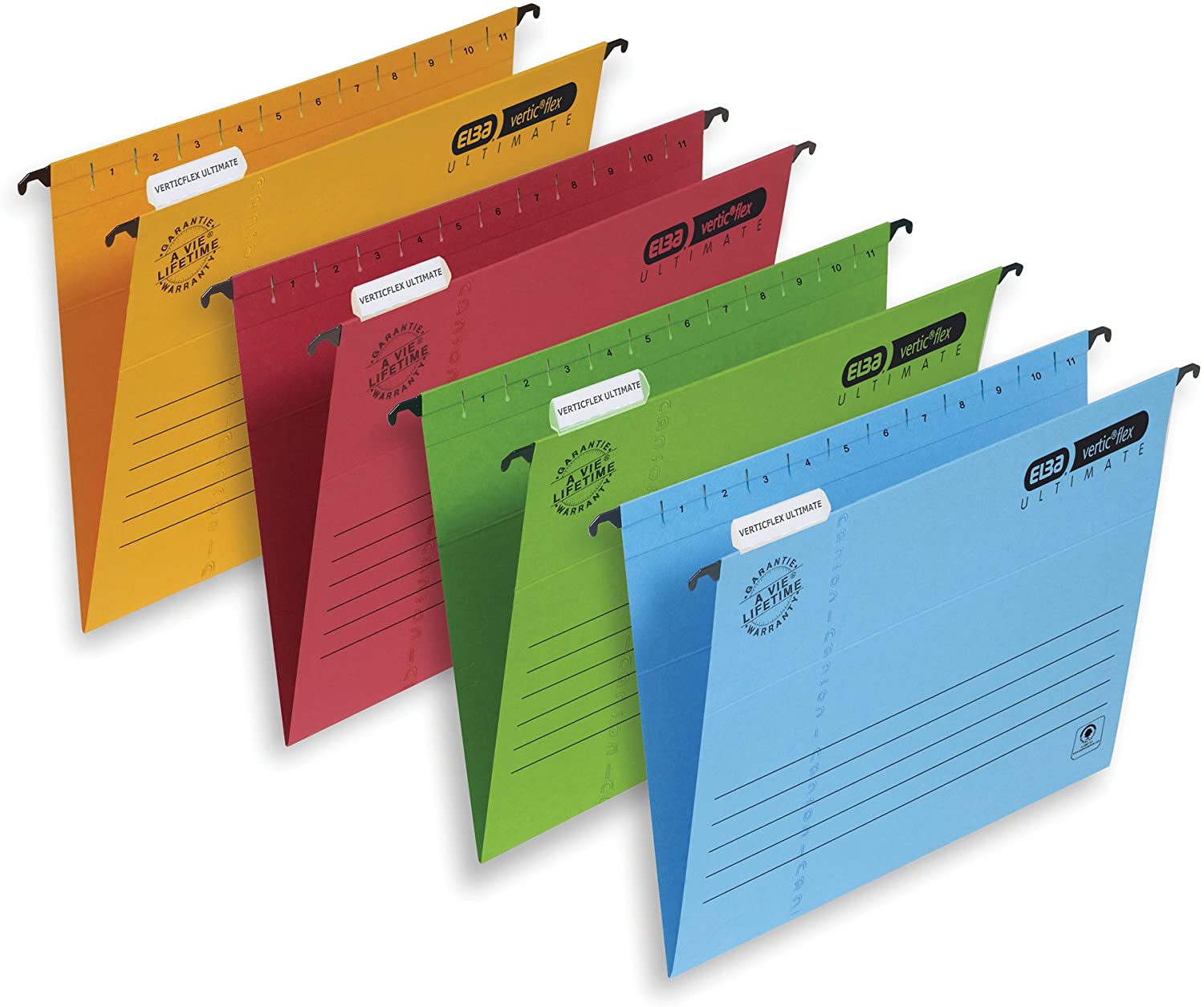 Elba Ultimate Foolscap Manilla Verticflex Suspension Files, V-Base, 240 gsm - Green (Pack of 25) - Image 4