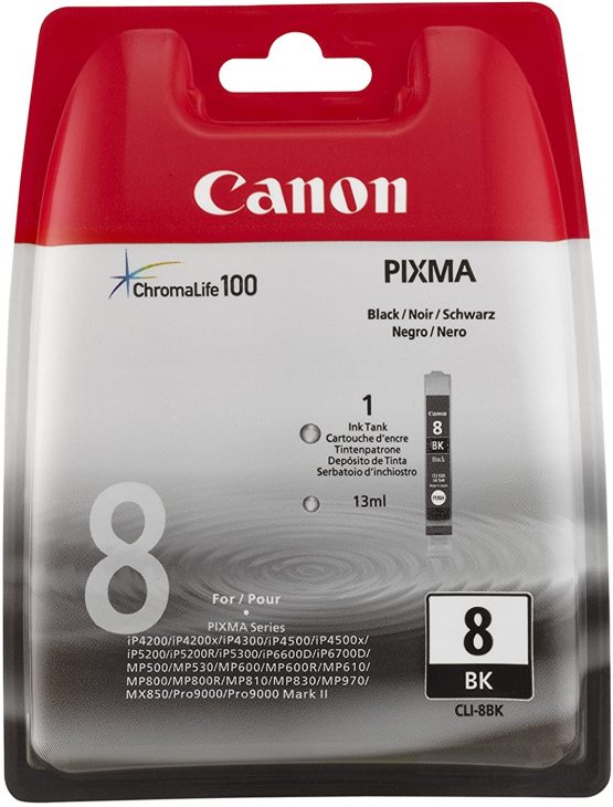Canon CLI 8Bk - Ink tank - 1 x black - blister