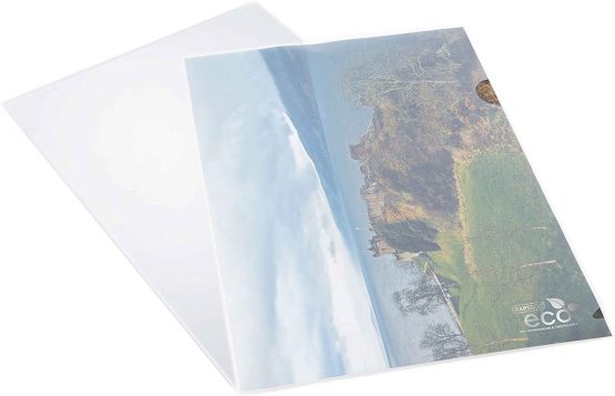 Rapesco 1105 ECO A4 Cut Flush Folder - Transparent - Pack fo 25