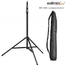 Walimex Pro WT-806 Light Stand (with damping spring system, max. 256 cm, 6 kg Load Capacity, Adjustable, made of aluminium, for Studio Mobile Photography Softbox Reflector Boom) with carry bag