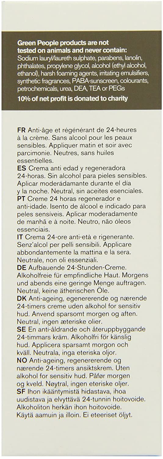Green People Scent Free 24 Hour Cream - Day & Night Face Cream for Sensitive Skin - Firming - Vegan & Natural, 50ml - Image 4
