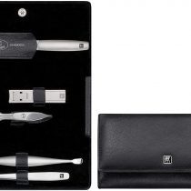 Henckels Twinox Manicure Set Nappa Z Comp. 5 Pieces- Combs- Nail Cleaner- Tweezers- File- Di