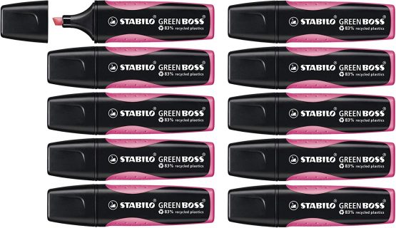 Highlighter - STABILO GREEN BOSS Box of 10 Pink