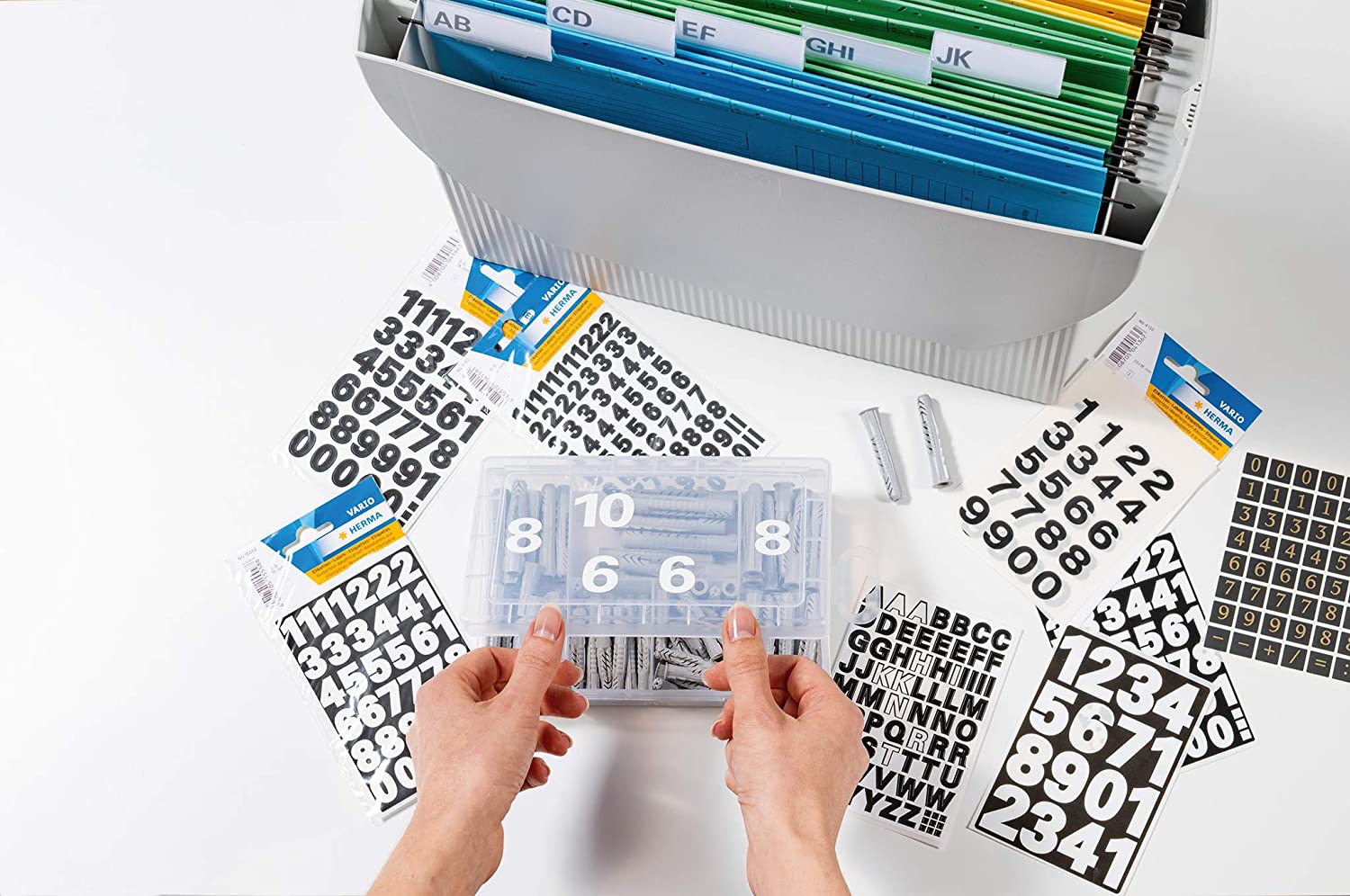 HERMA Numbers Stickers Black 0-9, 71 Pieces, Font Size 10 mm, self-Adhesive, Weatherproof, Small - Image 4