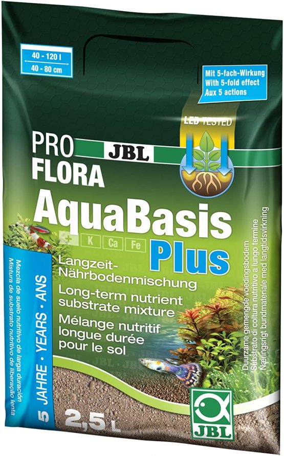 JBL AquaBasis plus 2,5 l, Long-lasting nutrient substrate for freshwater aquariums