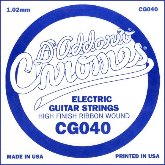 D'Addario .040 Flat Wound Single String for Electric Guitar