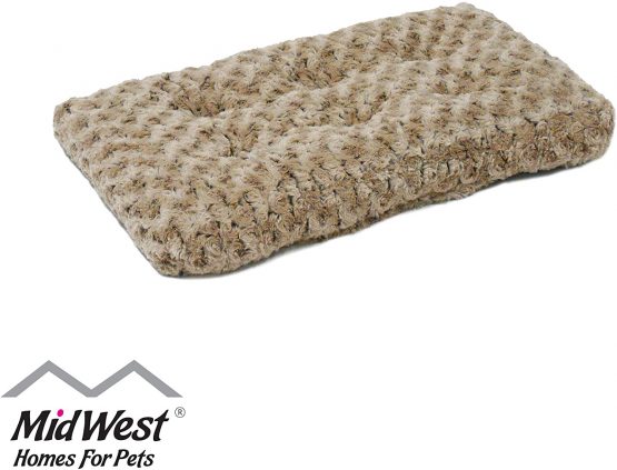 Mocha Swirl Fur Pet Bed 17 x 11 - inches