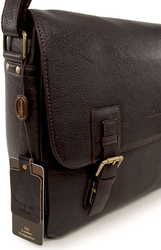 ASHWOOD - Briefcase Cross Body Messenger Bag - Laptop Bag/Business Office Work Bag - Genuine Leather - JASPER - Image 3
