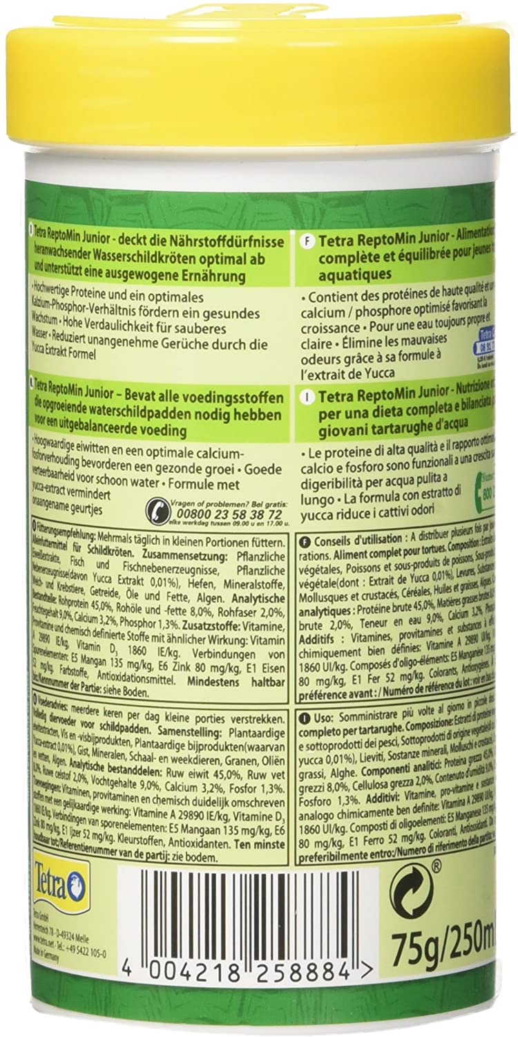 Tetra ReptoMin 250 ml Item Display Weight 0.22 kg - Pack of 3 for Reptile - Balanced Diet for Aquatic Turtles - Image 2