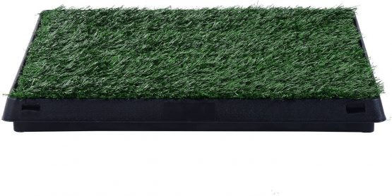 PawHut Indoor Pet Dog Toilet Mat Potty Tray Training Grass Restroom with Tray and Loo Pad - Image 3
