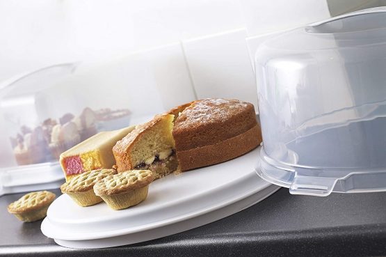 Whitefurze Round Cake Box, Plastic, White - Image 4