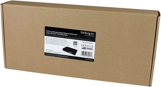 StarTech 10 Port L2 Managed Gigabit Ethernet Switch with 2 Open SFP Slots - Rack Mountable - Layer 2 Network Switch (IES101002SFP) - Image 4
